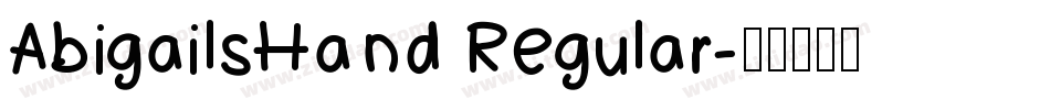 AbigailsHand Regular字体转换